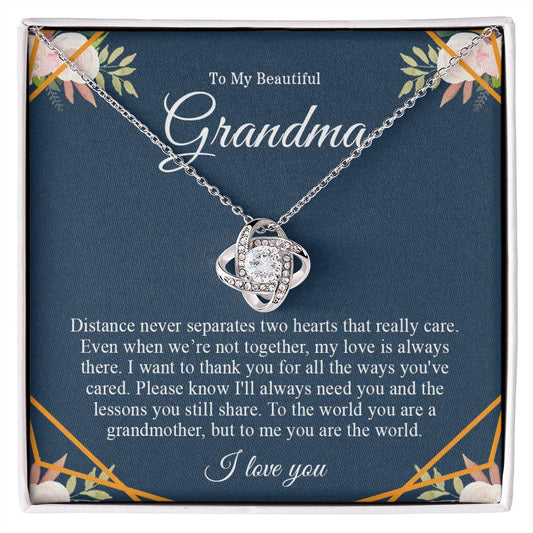 To My Beautiful Grandma | Love Knot Necklace