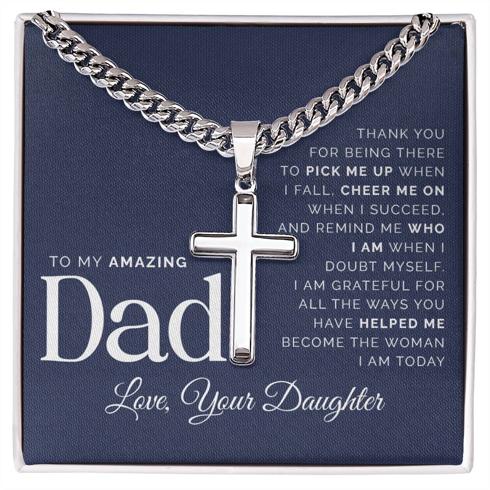 To My Amazing Dad with Cross Message Card