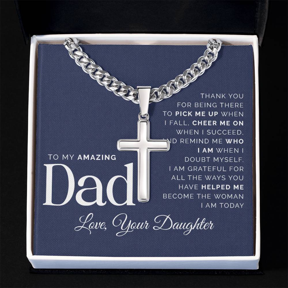 To My Amazing Dad with Cross Message Card