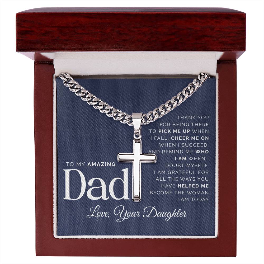 To My Amazing Dad with Cross Message Card