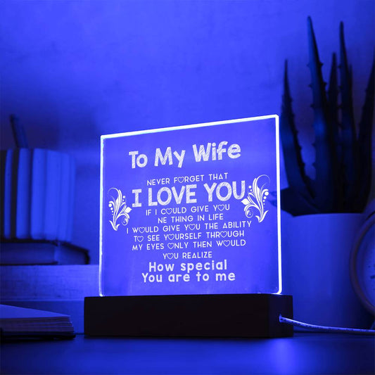 To My Wife | Square Acrylic Plaque