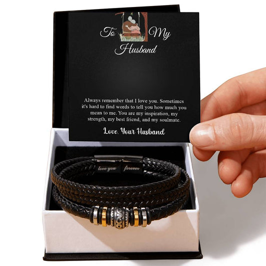 To My Husband | Men's "Love You Forever" Bracelet